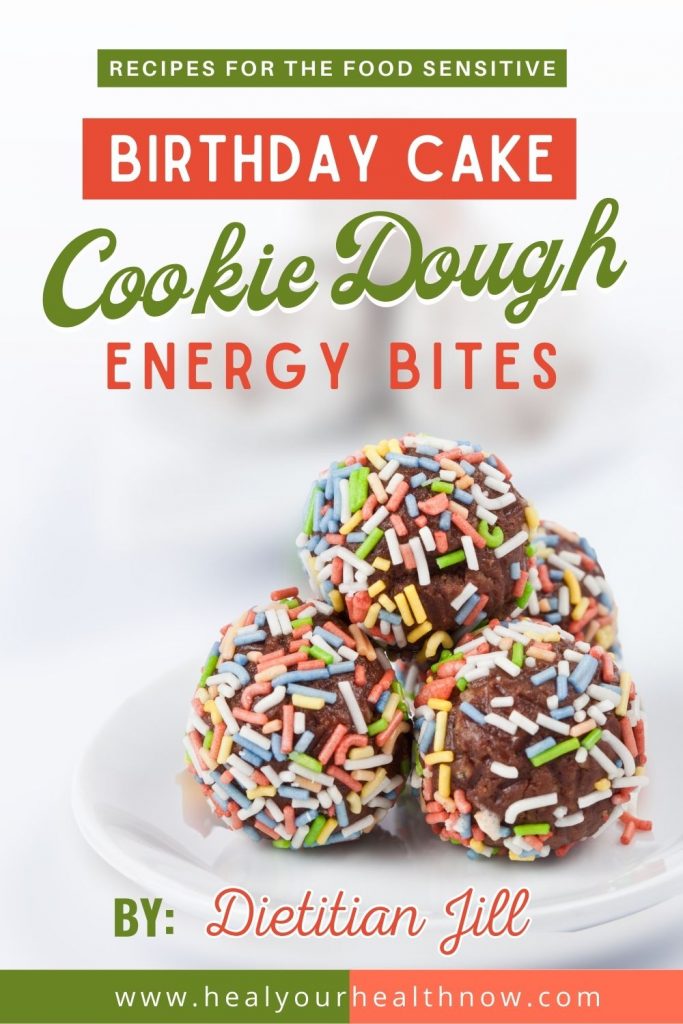 Birthday Cake Cookie Dough Energy Bites