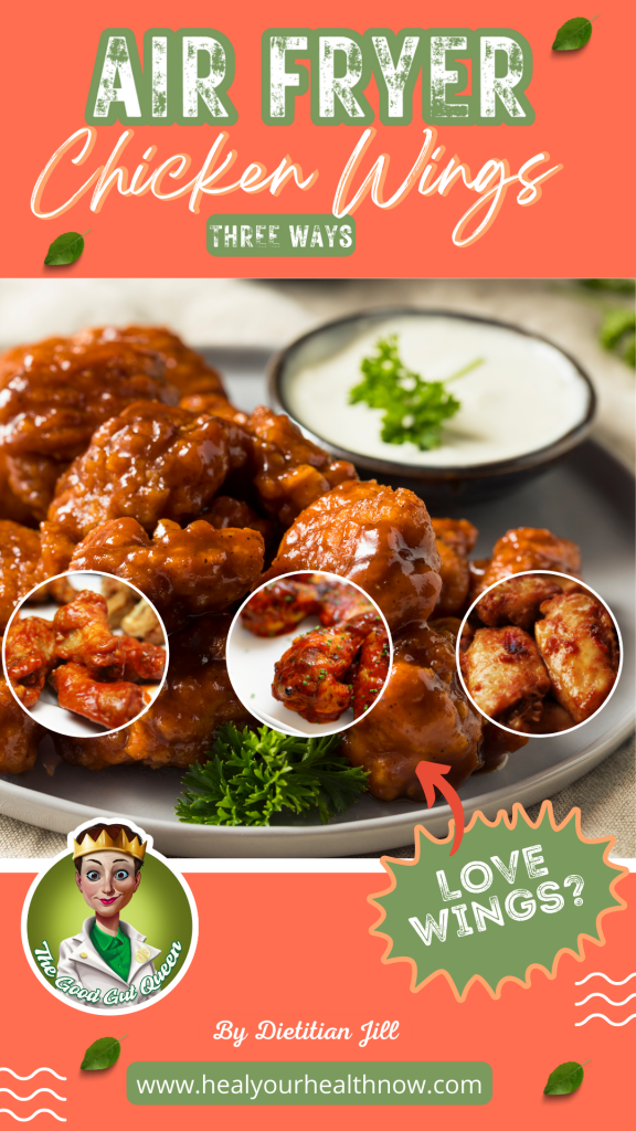 Air Fryer Chicken Wings Three Ways